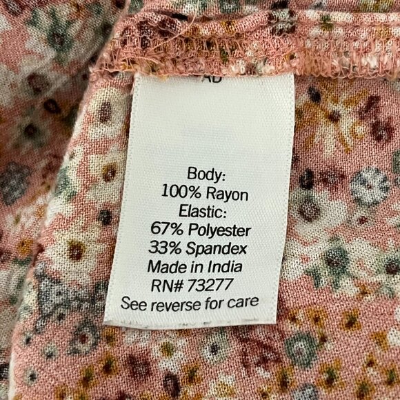 Sonoma Womens Smocked Peasant Top 3X Floral Stretch Long Sleeve Bohemian Cottage - Picture 6 of 7